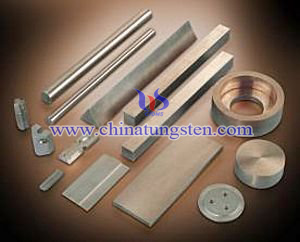 Tungsten bar liga de cobre